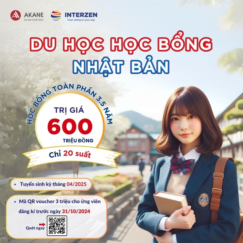 HỌC BỔNG DU HỌC 100% HỌC PHÍ