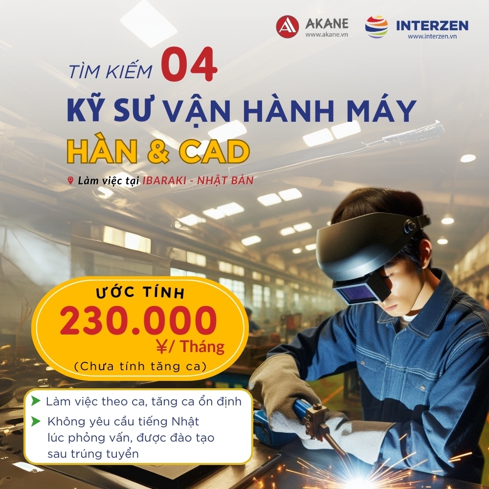 03 NAM KỸ SƯ HÀN & 01 NAM KỸ SƯ CAD